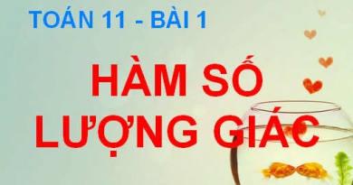 Hàm số lượng giác, tính tuần hoàn sự biến thiên và đồ thị của hàm số lượng giác - Toán 11 bài 1